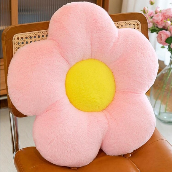 1pc Flower Design Decorative Pillow, Modern Corduroy Decorative Pillow For Home - Picture 1 of 2
